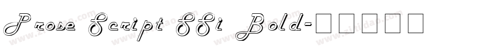 Prose Script SSi Bold字体转换